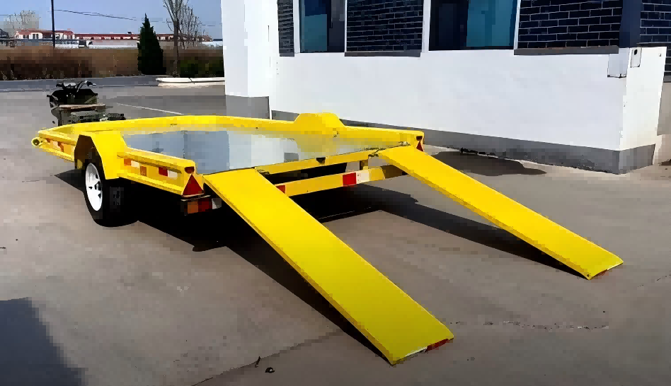1,5 tonluk tek dingilli düz platformlu römork